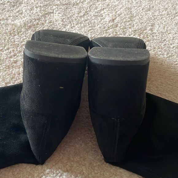 A new day High Heel Black Faux Suede Ankle Boots Size 8.5 - Picture 5 of 12